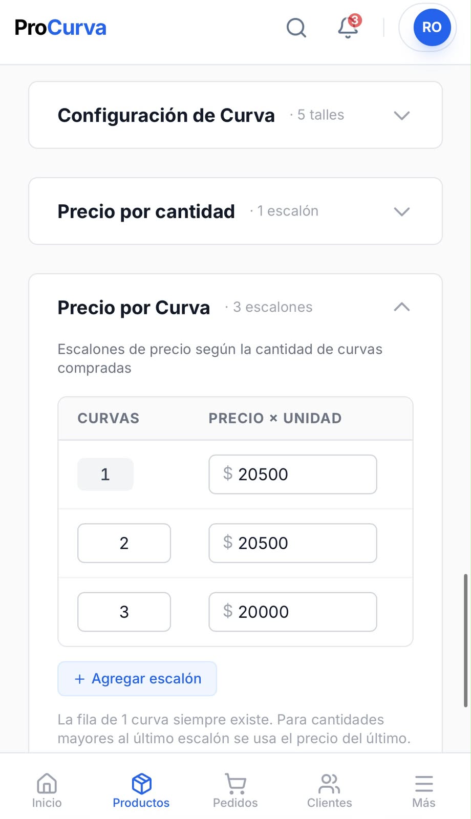 Catálogo online de ropa de ProCurva